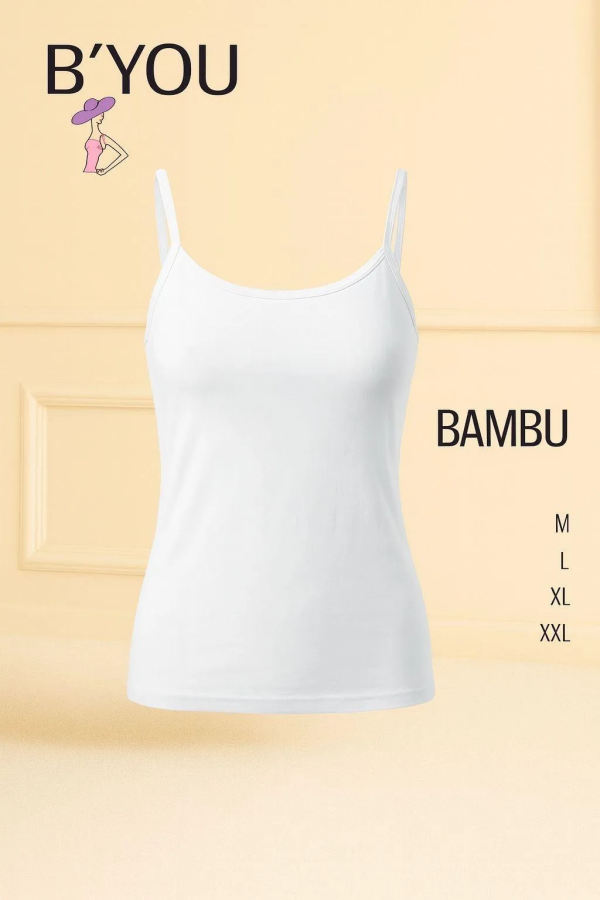 B'YOU Bambu Kadın Atlet Beyaz