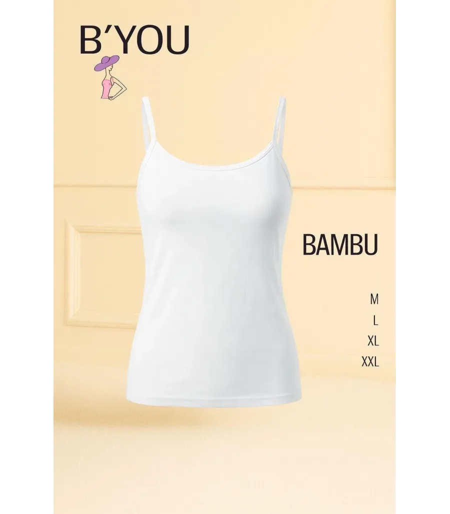 B'YOU Bambu Kadın Atlet Beyaz
