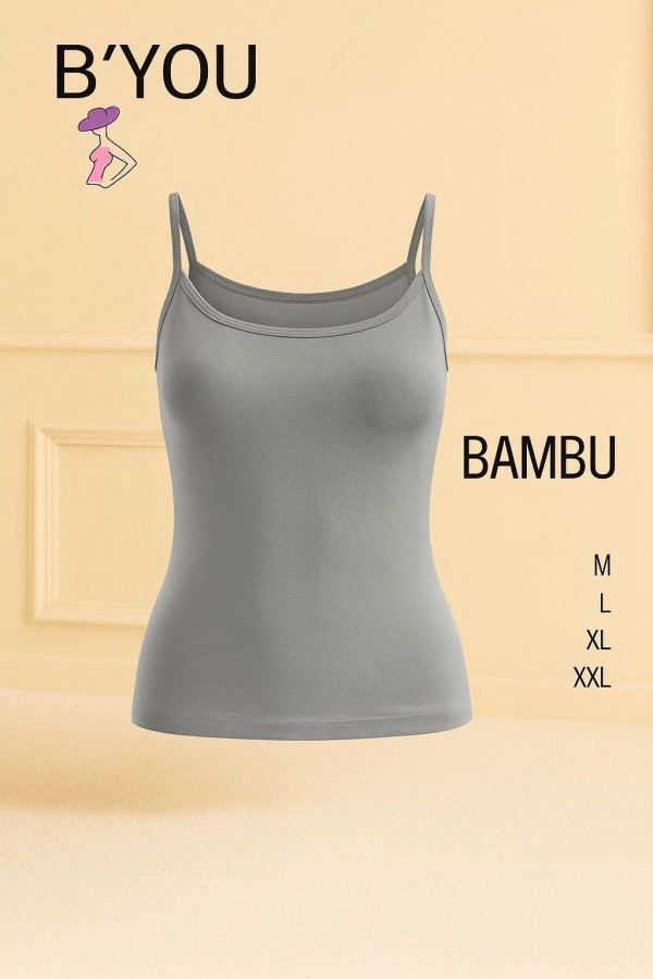 B'YOU Bambu Kadın Atlet Gri