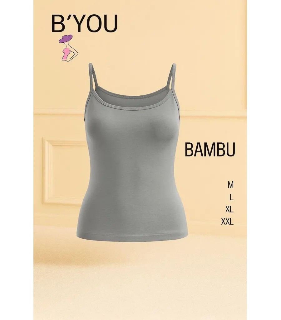 B'YOU Bambu Kadın Atlet Gri