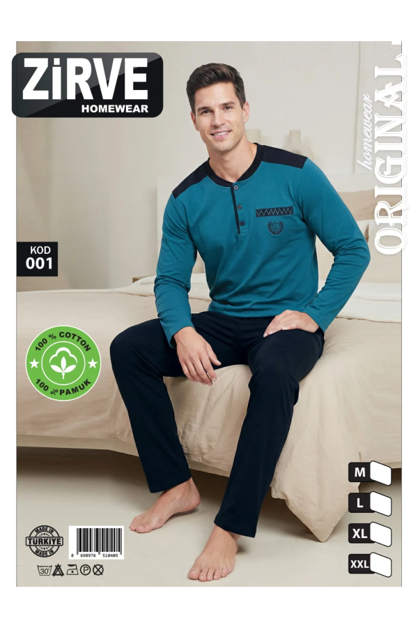 Zirve Erkek Penye Süprem Pijama Takımı 01