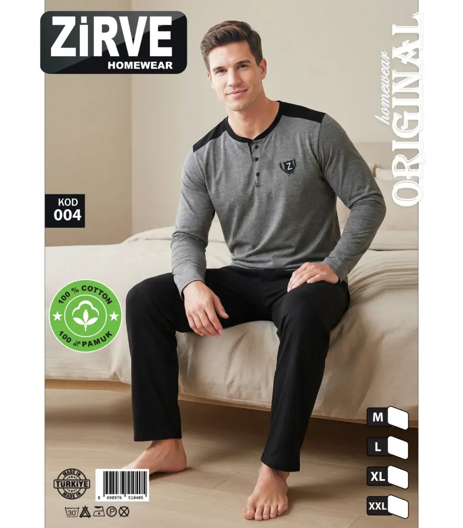 Zirve Erkek Penye Süprem Pijama Takımı 04