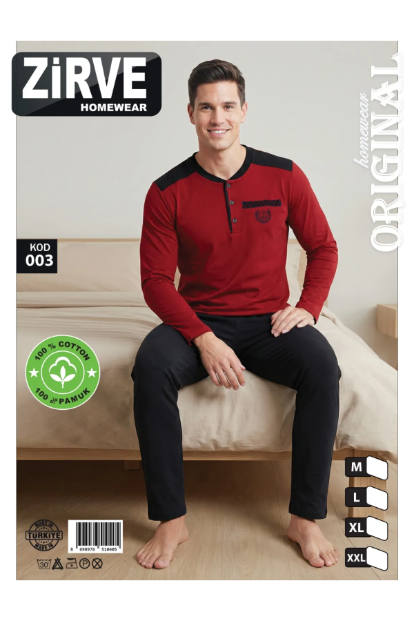 Zirve Erkek Penye Süprem Pijama Takımı 03