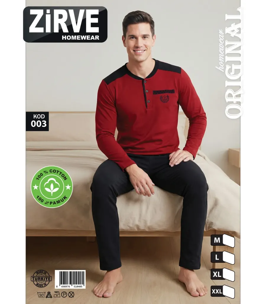Zirve Erkek Penye Süprem Pijama Takımı 03