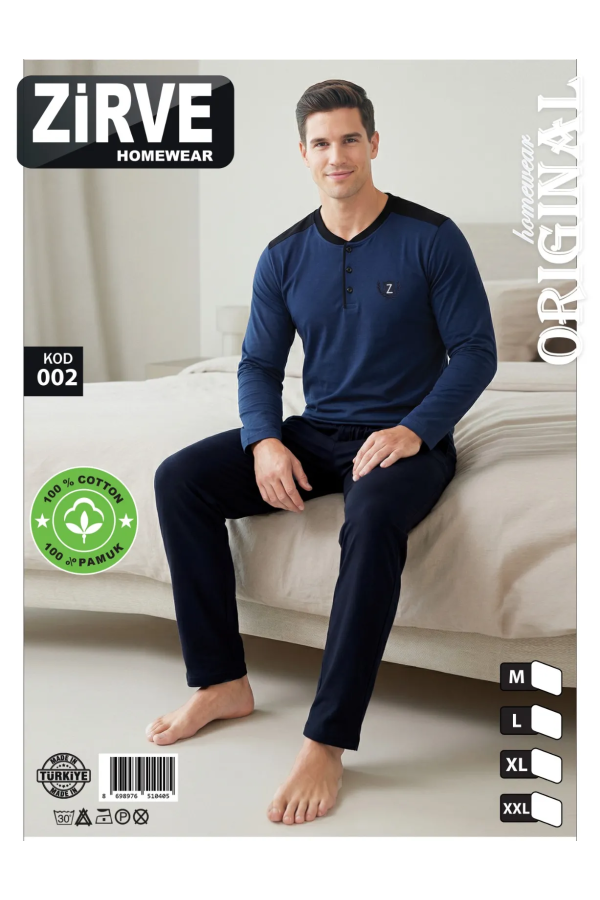 Zirve Erkek Penye Süprem Pijama Takımı 002