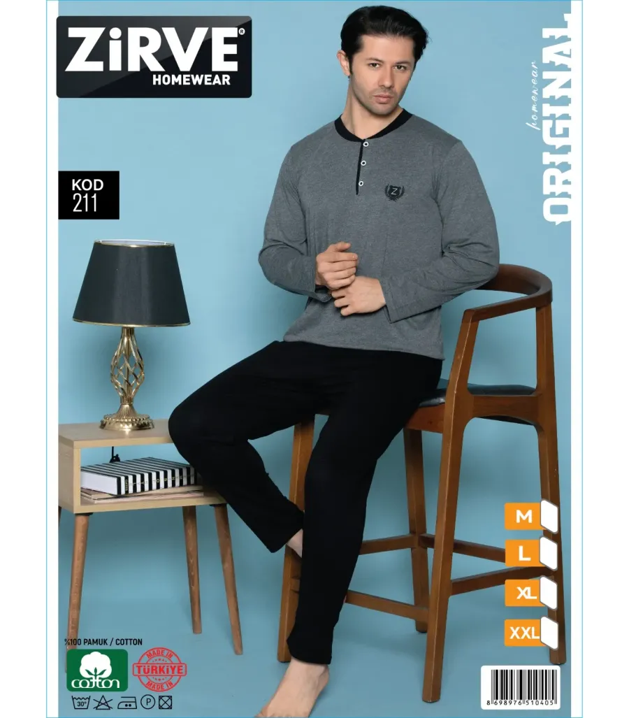 Zirve Erkek Penye Süprem Pijama Takımı 211