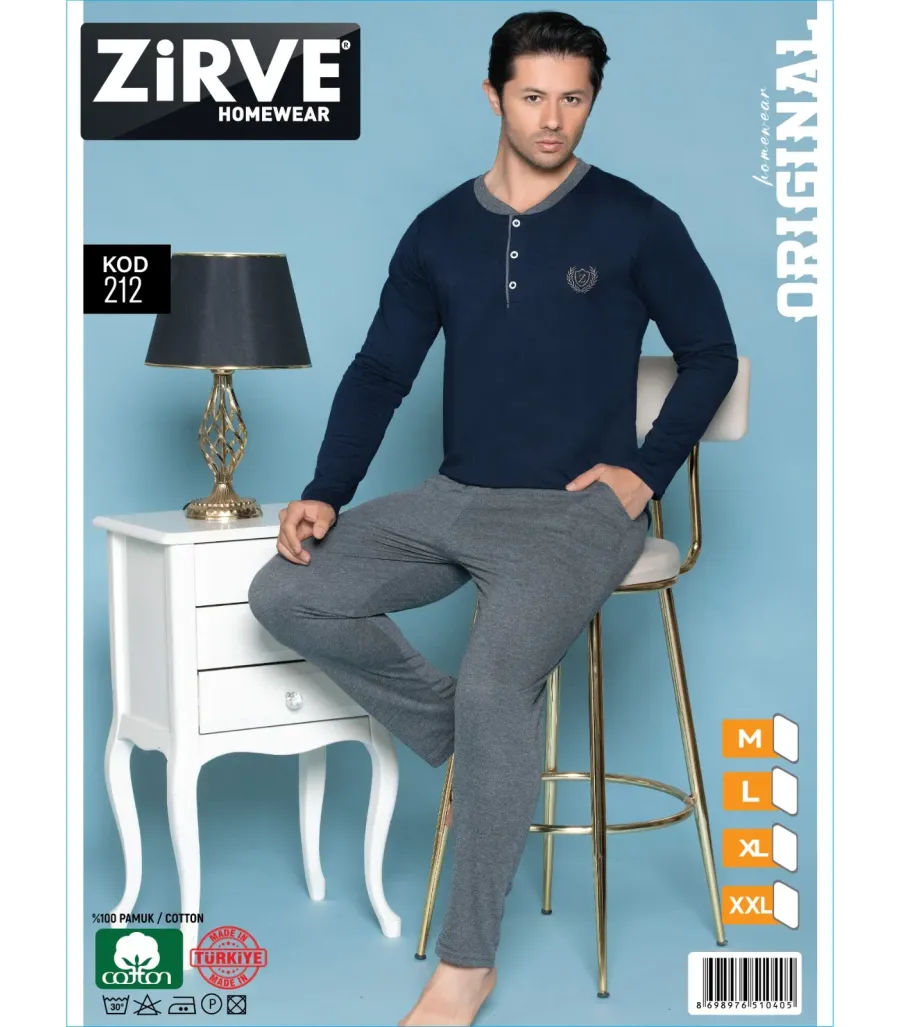 Zirve Erkek Penye Süprem Pijama Takımı 212