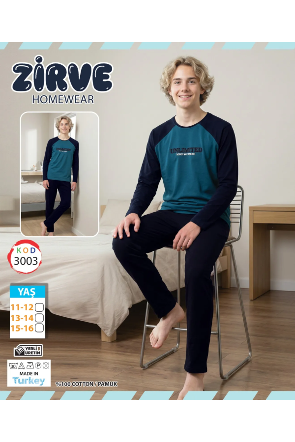 Zirve Erkek Garson Boy Pijama Takımı 3003