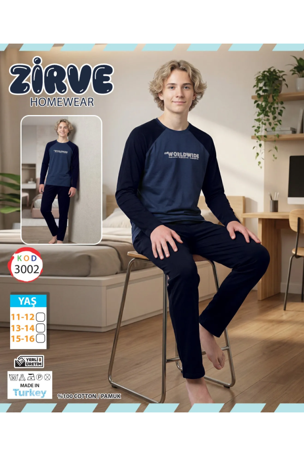 Zirve Erkek Garson Boy Pijama Takımı 3002
