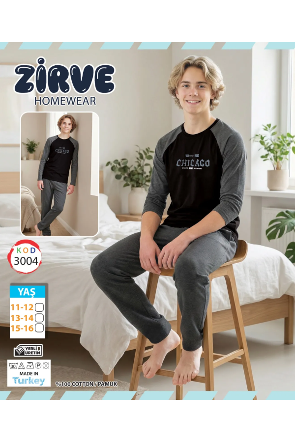 Zirve Erkek Garson Boy Pijama Takımı 3004