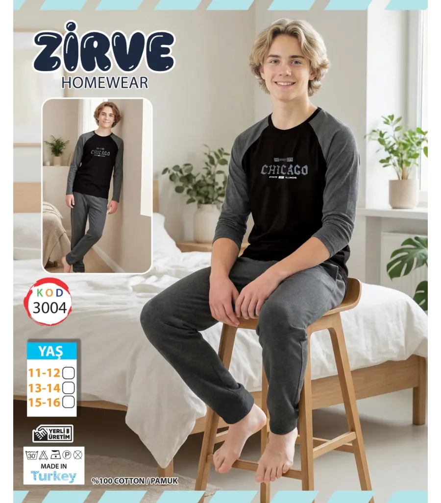 Zirve Erkek Garson Boy Pijama Takımı 3004