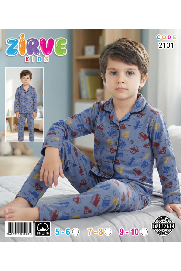 Zirve Erkek Çocuk Pijama Takımı 2101