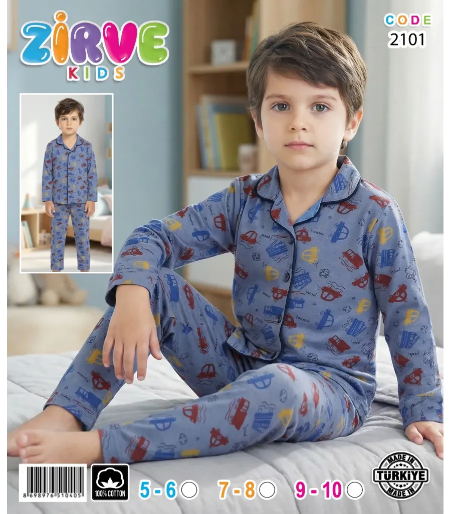 Zirve Erkek Çocuk Pijama Takımı 2101