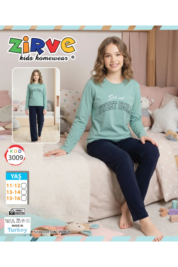Zirve Kız Garson Boy Pijama Takımı 3009