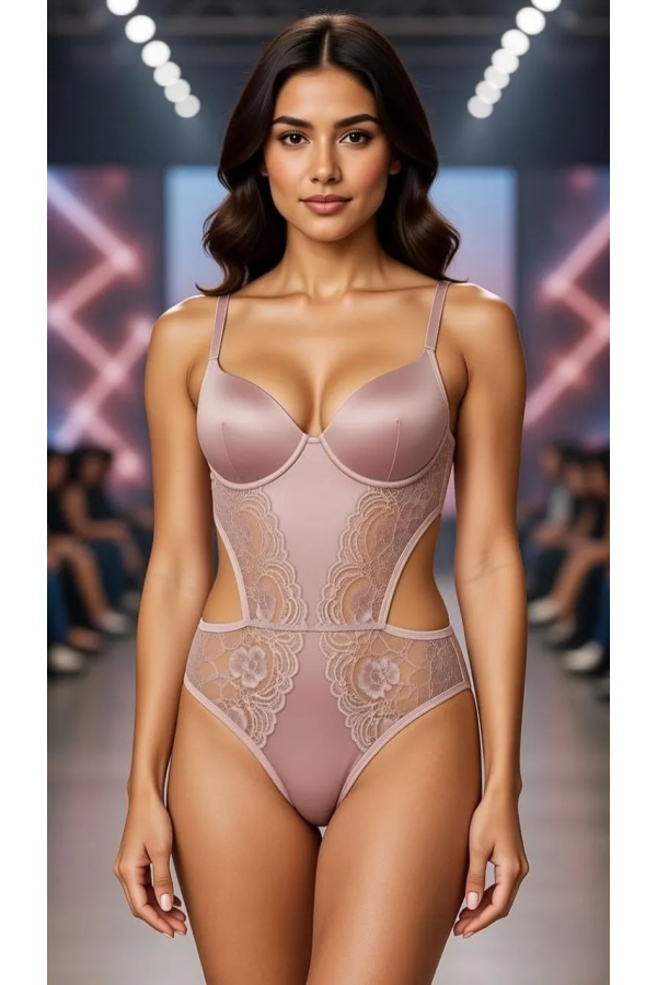 Love Secret Bodysuit Kaplı Pudra
