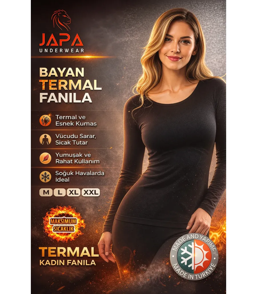 Japa Termal Kışlık Kadın Üst Fanila İçlik