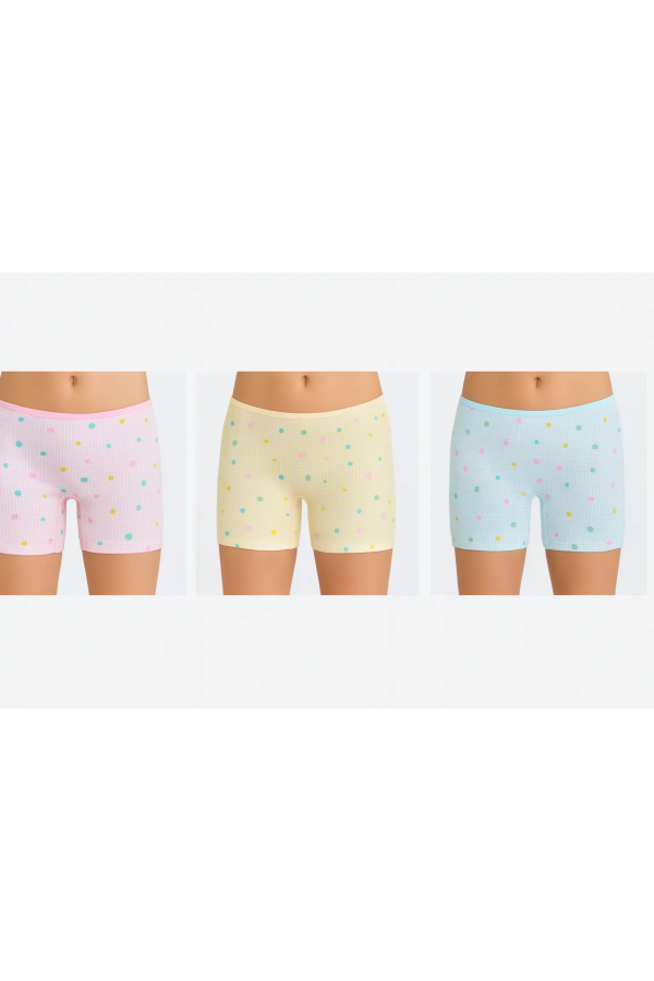 Berrak Kız Çocuk Boxer Short 3' Lü BRK 5655
