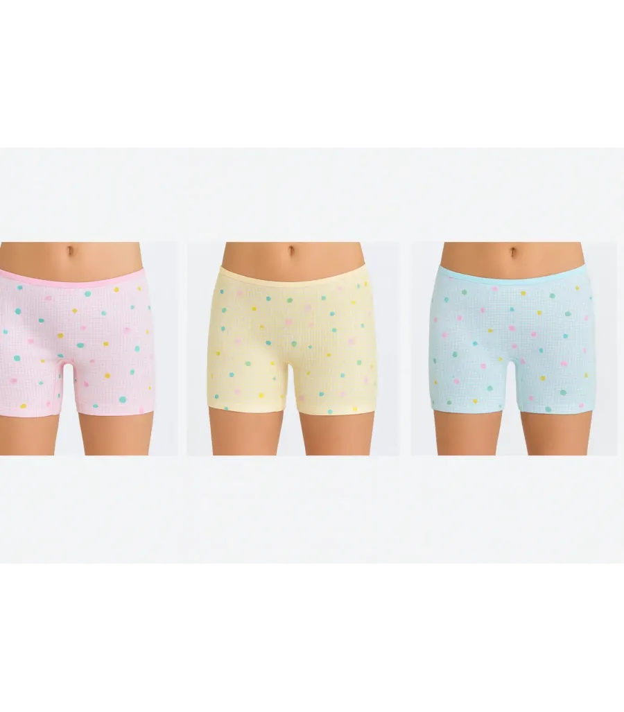 Berrak Kız Çocuk Boxer Short 3' Lü BRK 5655
