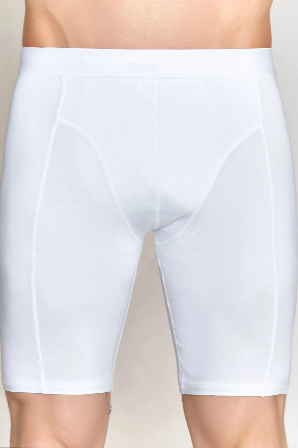 Berrak Likralı Erkek Uzun Boxer Short