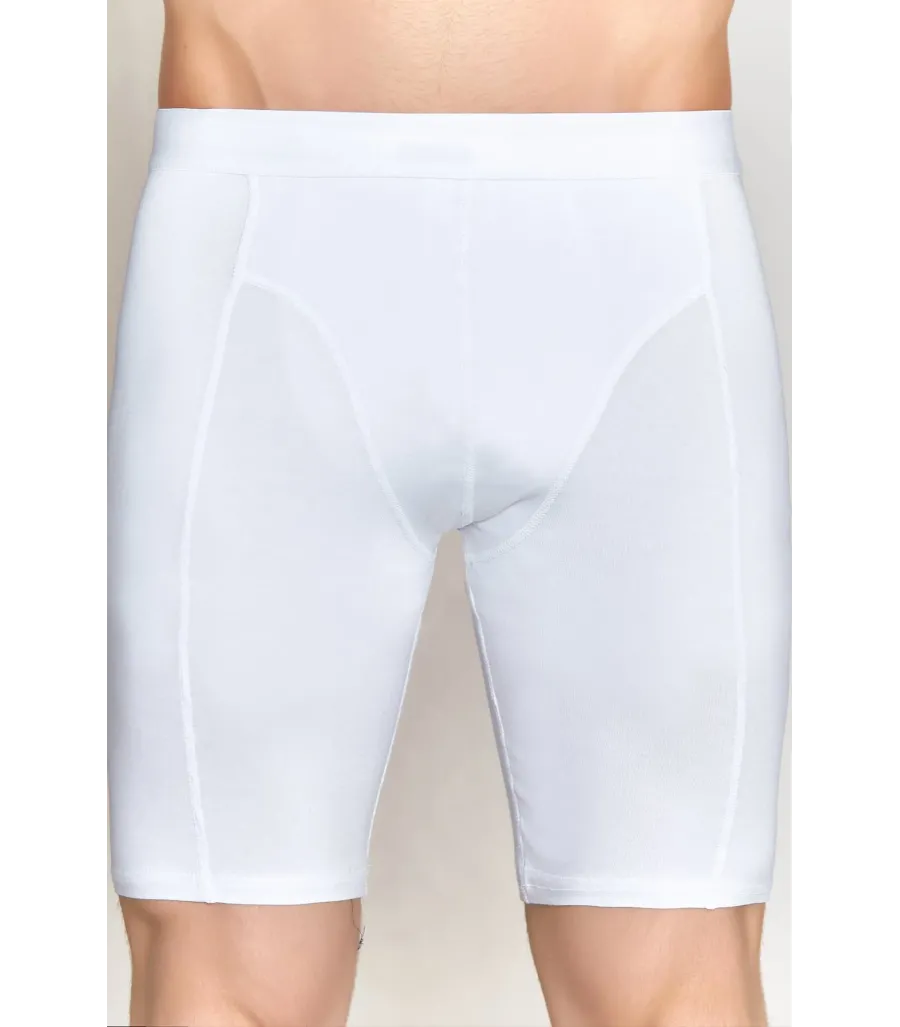 Berrak Likralı Erkek Uzun Boxer Short