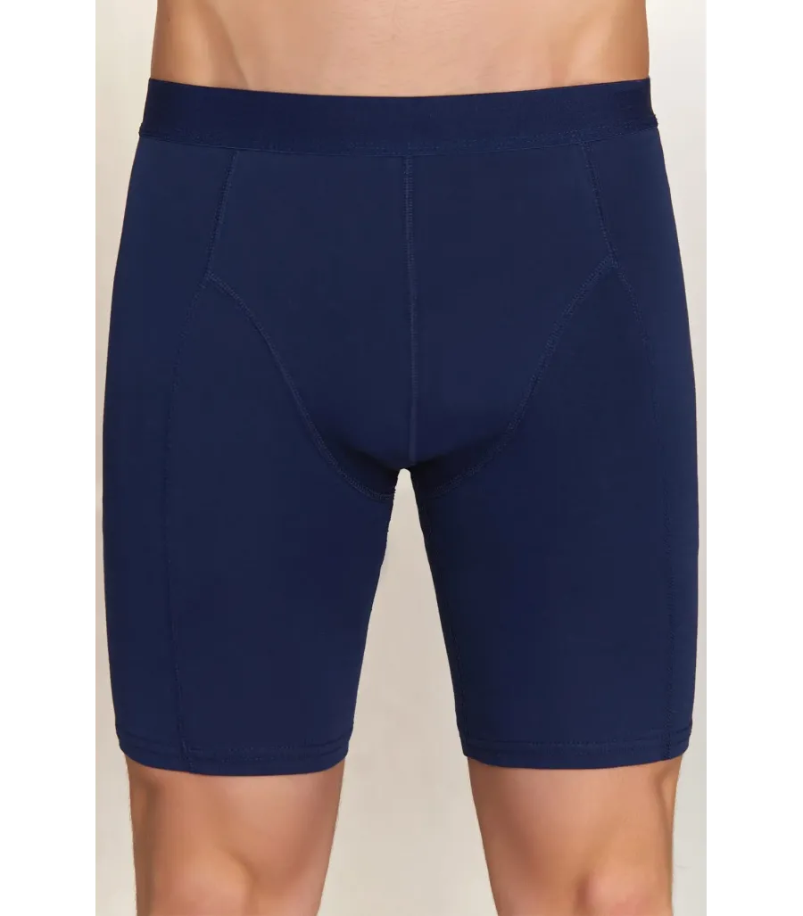 Berrak Likralı Erkek Uzun Boxer Short