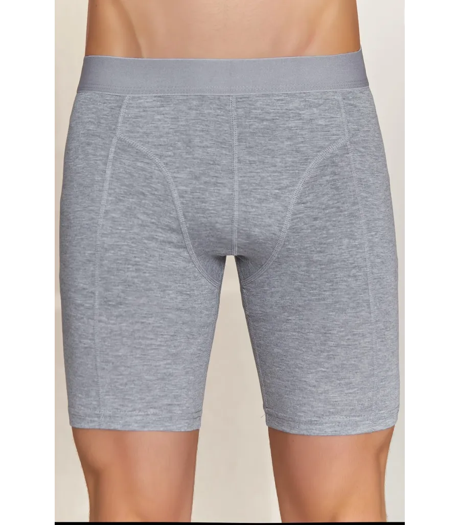 Berrak Likralı Erkek Uzun Boxer Short