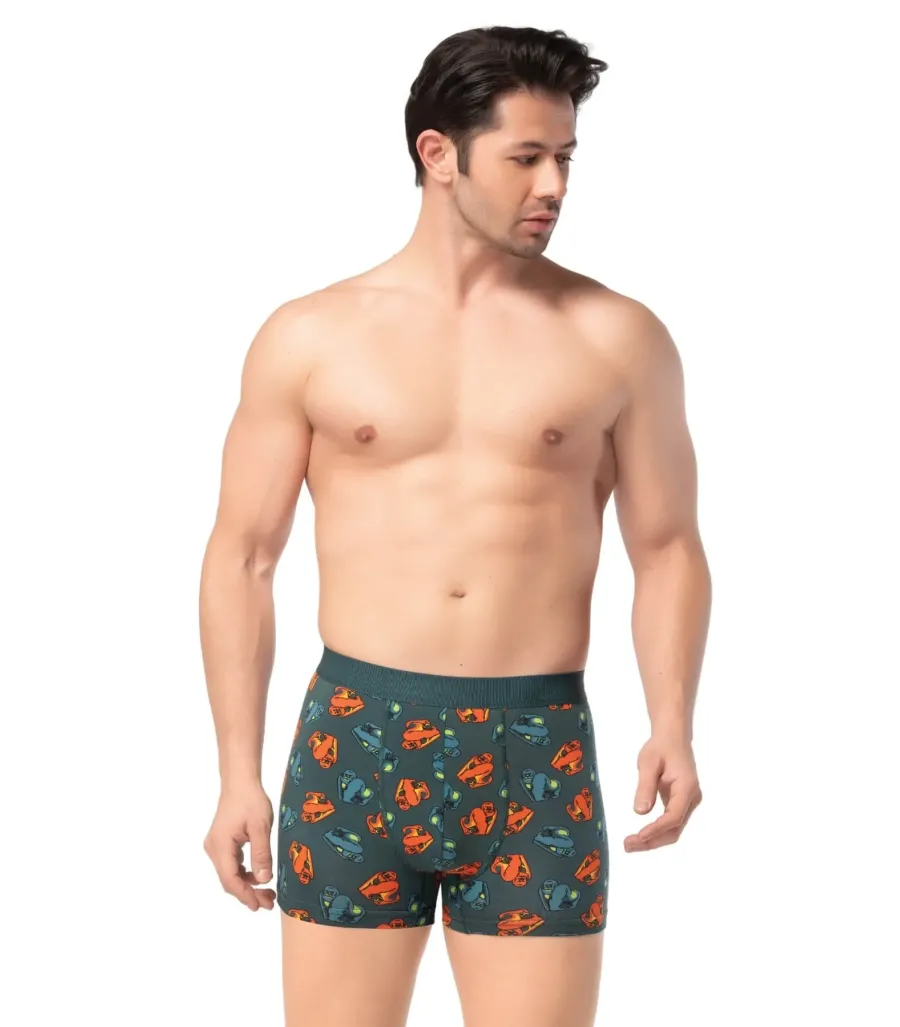 Berrak Erkek Lycralı Desenli Boxer Short