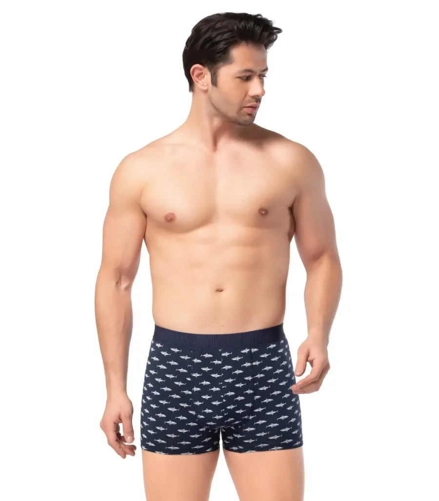 Berrak Erkek Lycralı Desenli Boxer Short