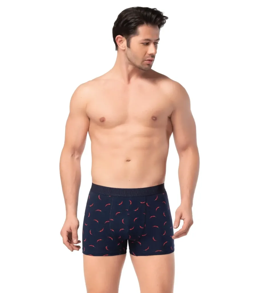 Berrak Erkek Lycralı Desenli Boxer Short