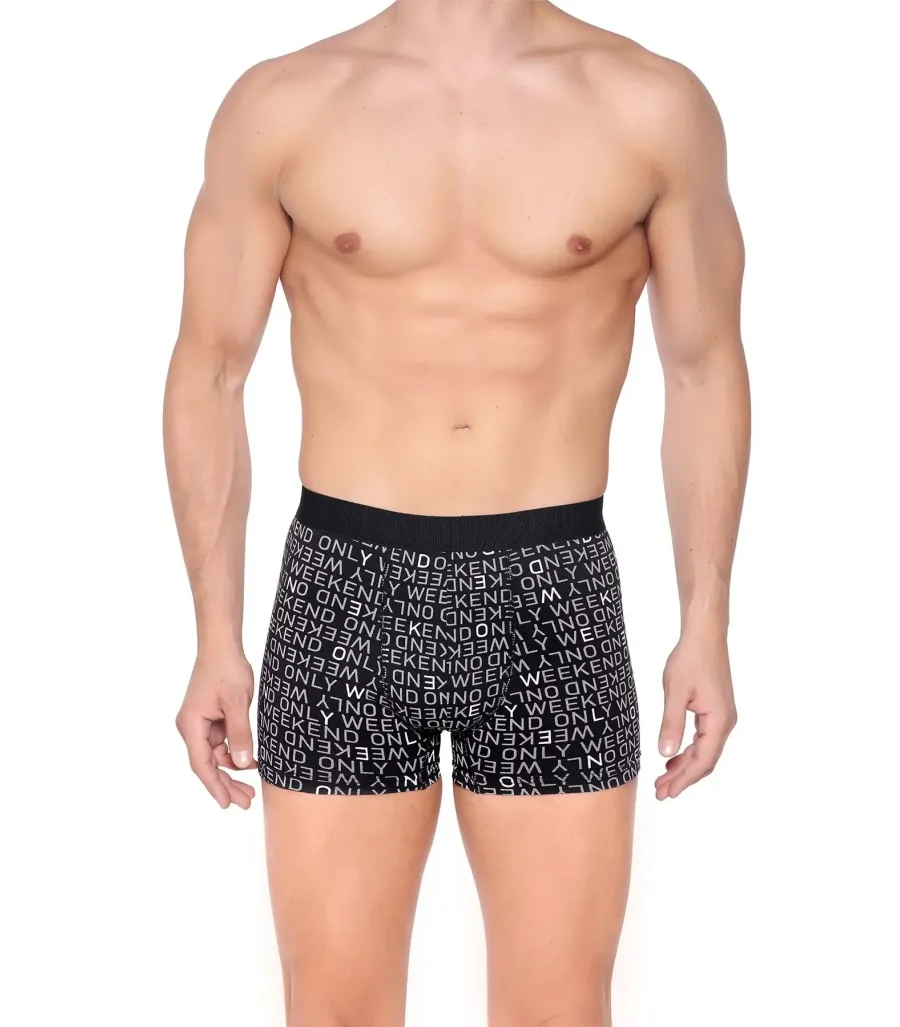 Berrak Erkek Lycralı Desenli Boxer Short