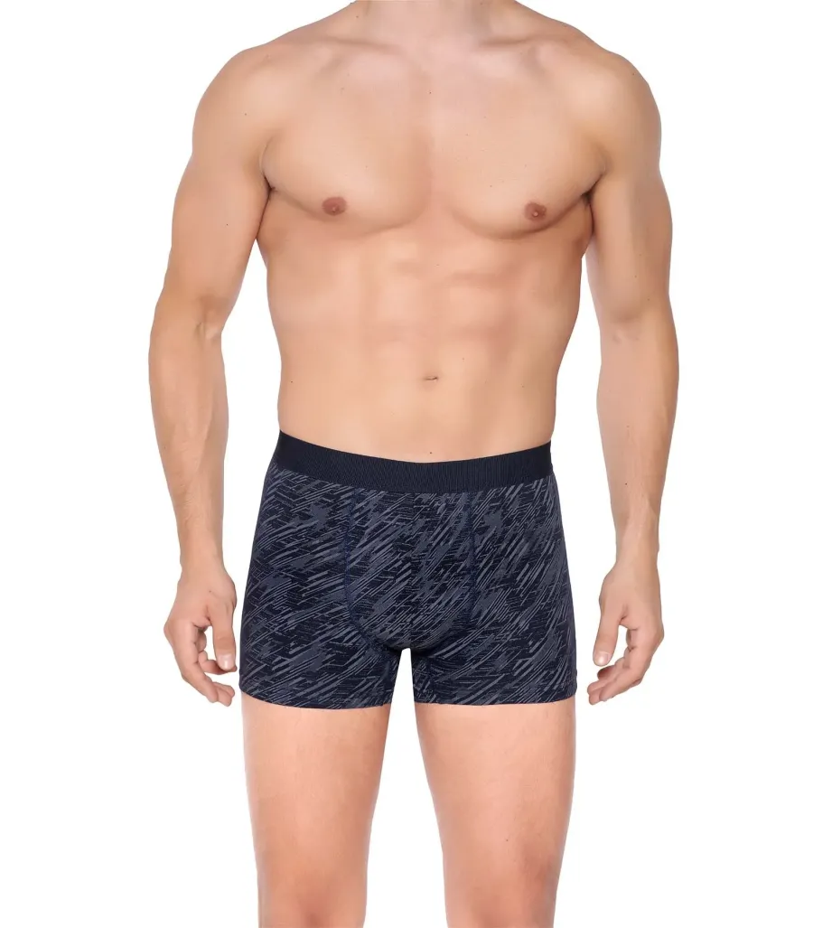 Berrak Erkek Lycralı Desenli Boxer Short