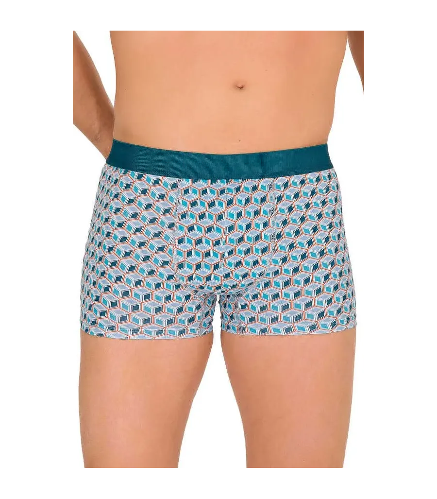 Berrak Erkek Lycralı Desenli Boxer Short