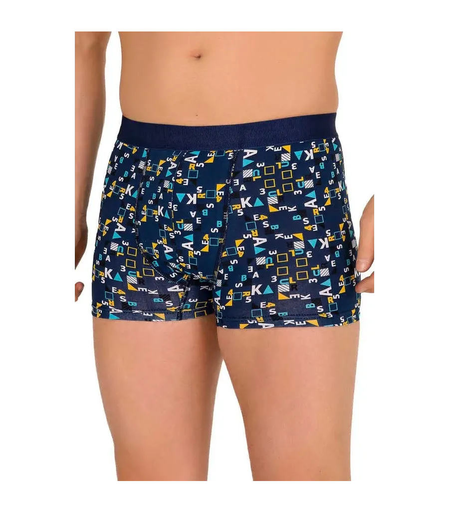 Berrak Erkek Lycralı Desenli Boxer Short
