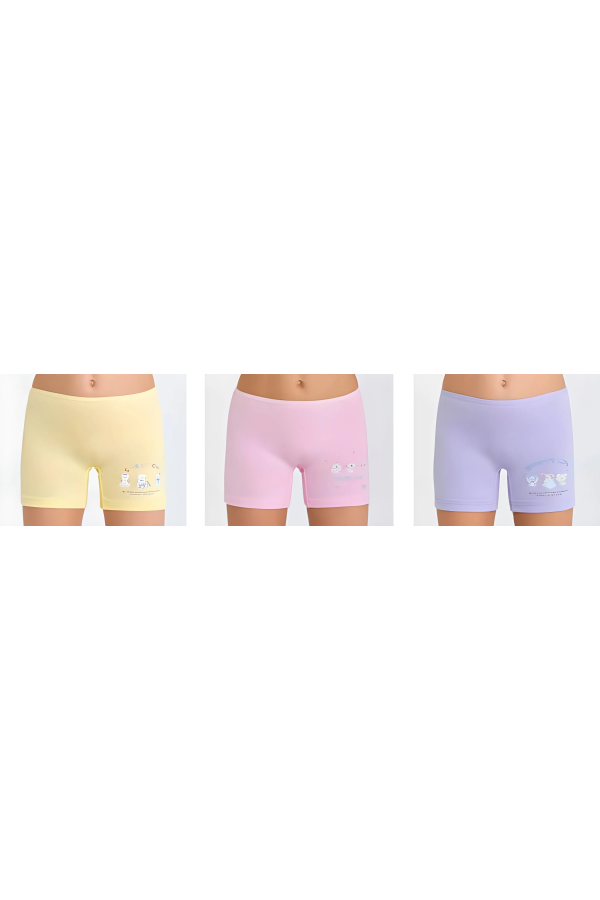 Berrak Kız Çocuk Boxer Short 3' Lü BRK 5658