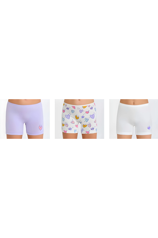 Berrak Kız Çocuk Boxer Short 3' Lü BRK 5661