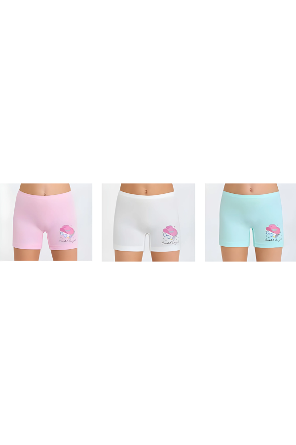 Berrak Kız Çocuk Boxer Short 3' Lü BRK 5664