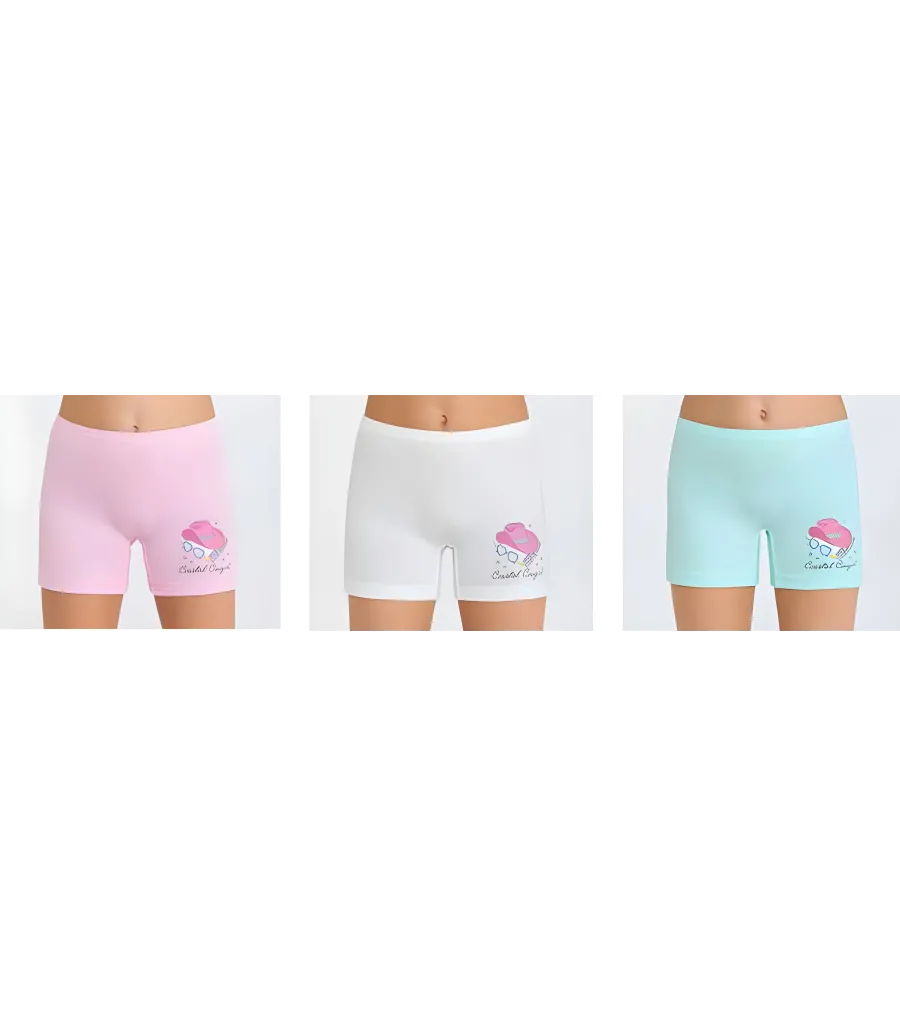 Berrak Kız Çocuk Boxer Short 3' Lü BRK 5664