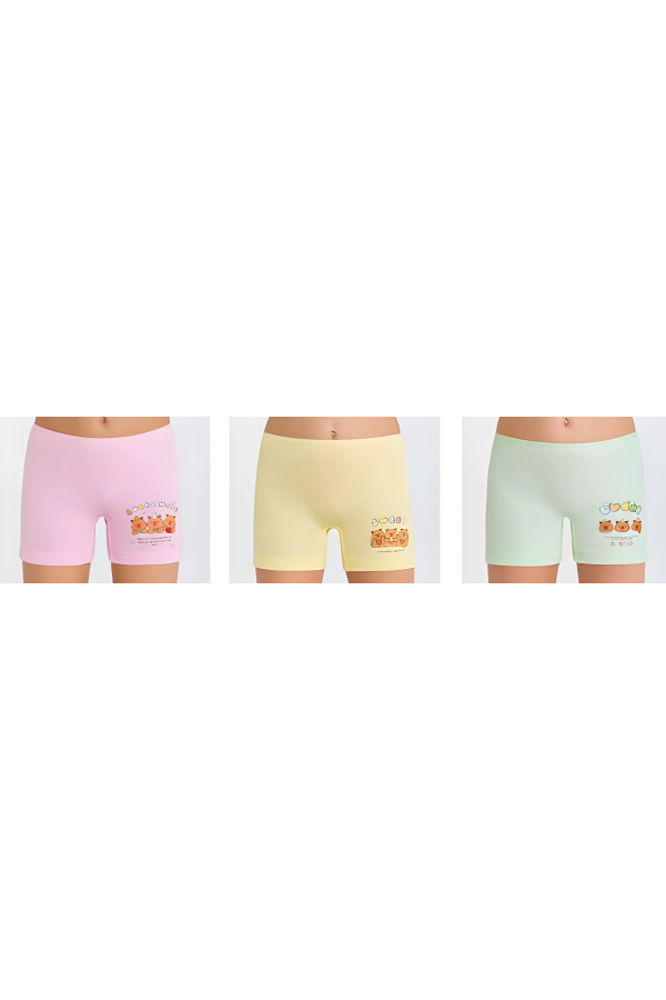Berrak Kız Çocuk Boxer Short 3' Lü BRK 5667