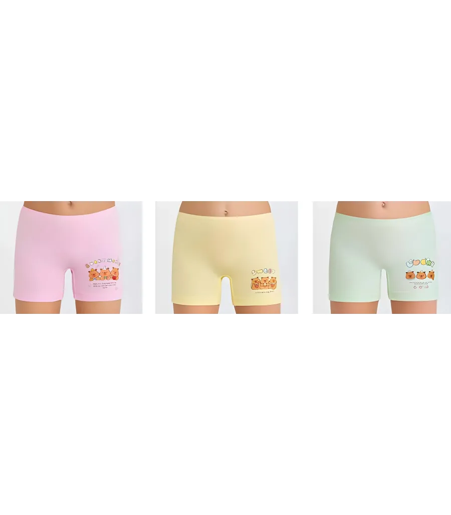 Berrak Kız Çocuk Boxer Short 3' Lü BRK 5667