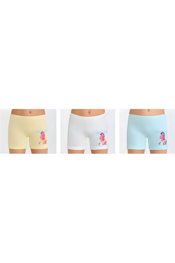 Berrak Kız Çocuk Boxer Short 3' Lü Berrak 5649