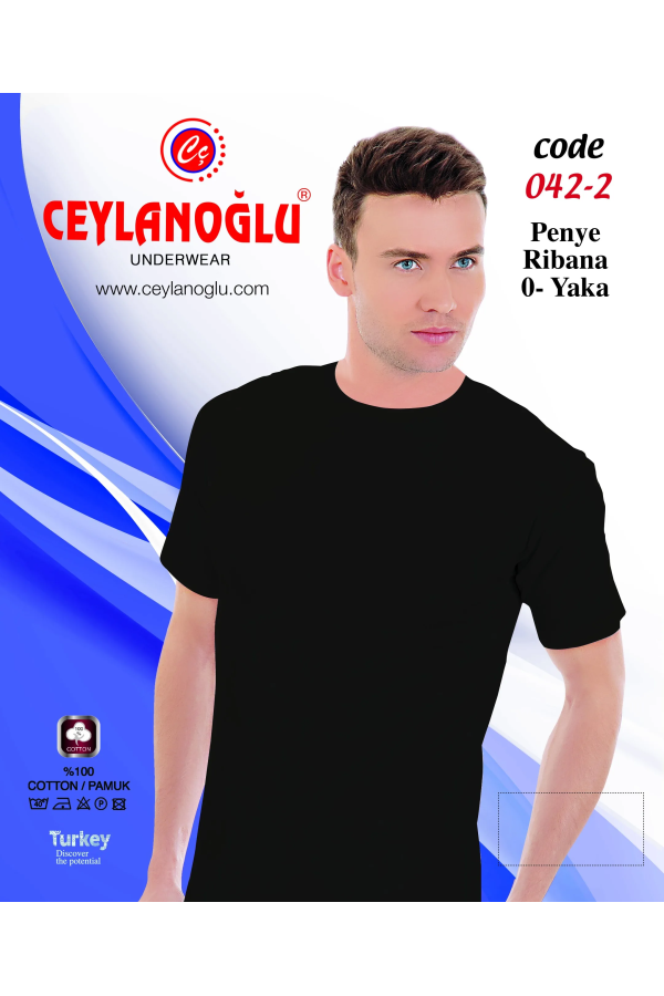 Ceylanoğlu Siyah Ribana O Yaka Siyah