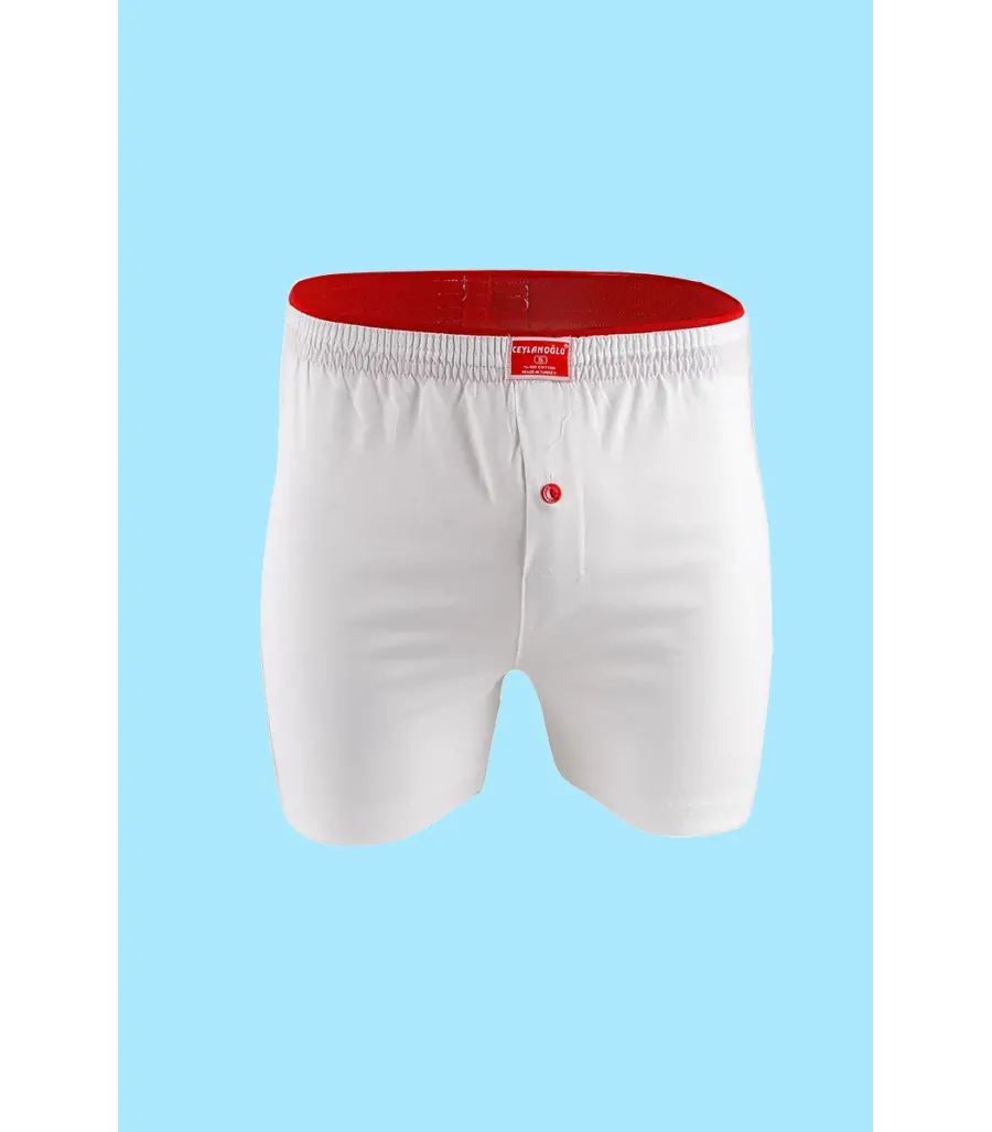 Ceylanoğlu Havlu Bel Erkek Boxer Beyaz