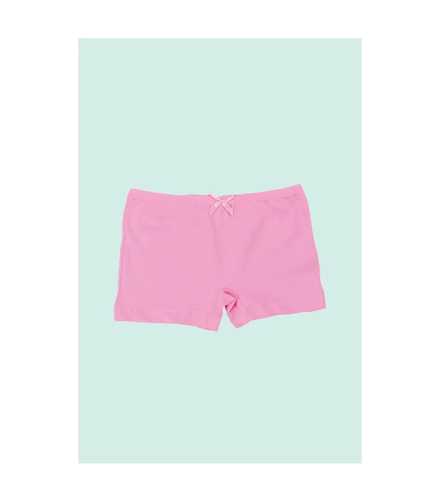 Ceylanoğlu Beyaz-Pembe Likralı Kız Çocuk Boxer