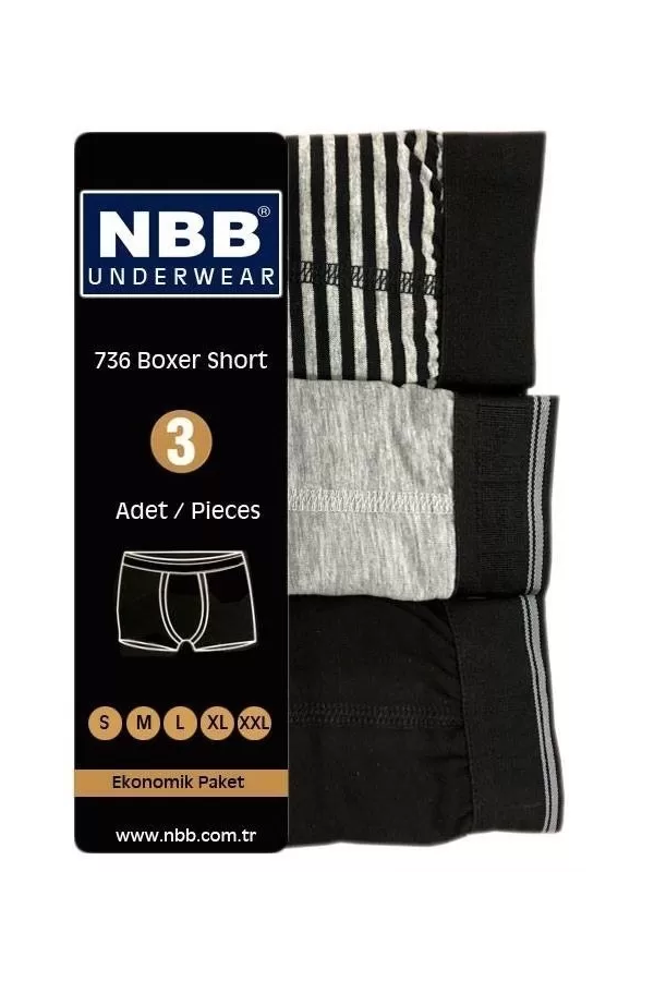 Toptan NBB Eko Boxer 3'lü