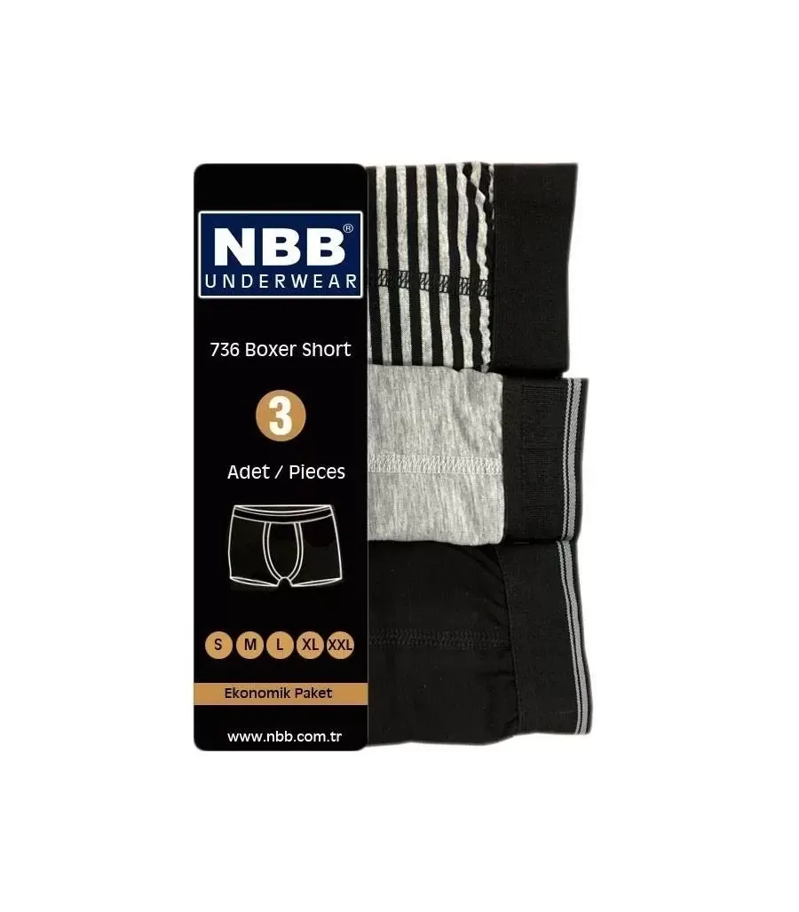 Toptan NBB Eko Boxer 3'lü