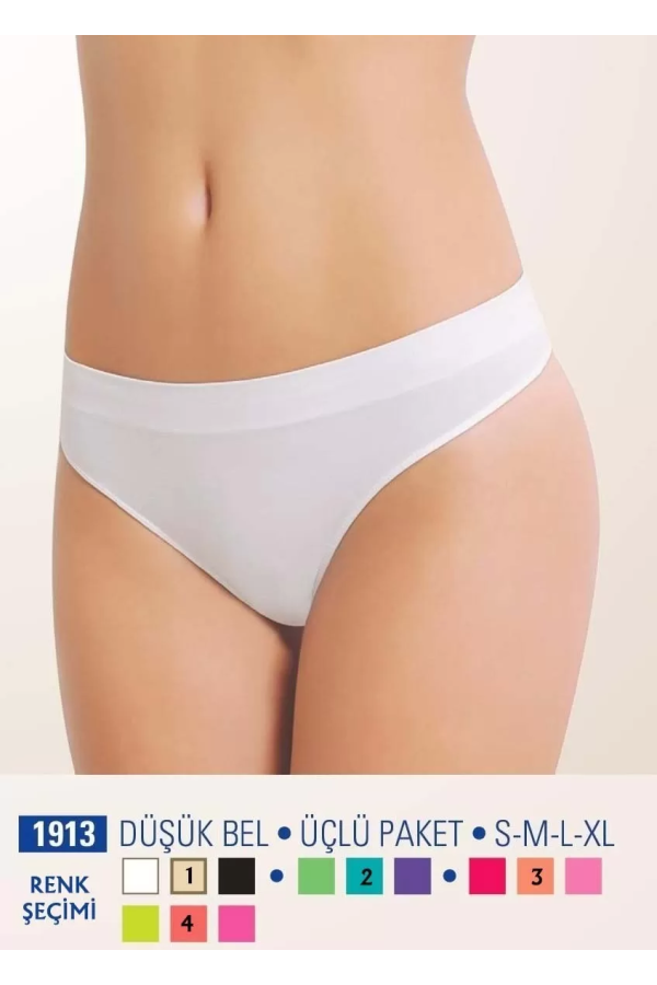Toptan NBB Düşük Bel Üçlü Paket Dikişsiz