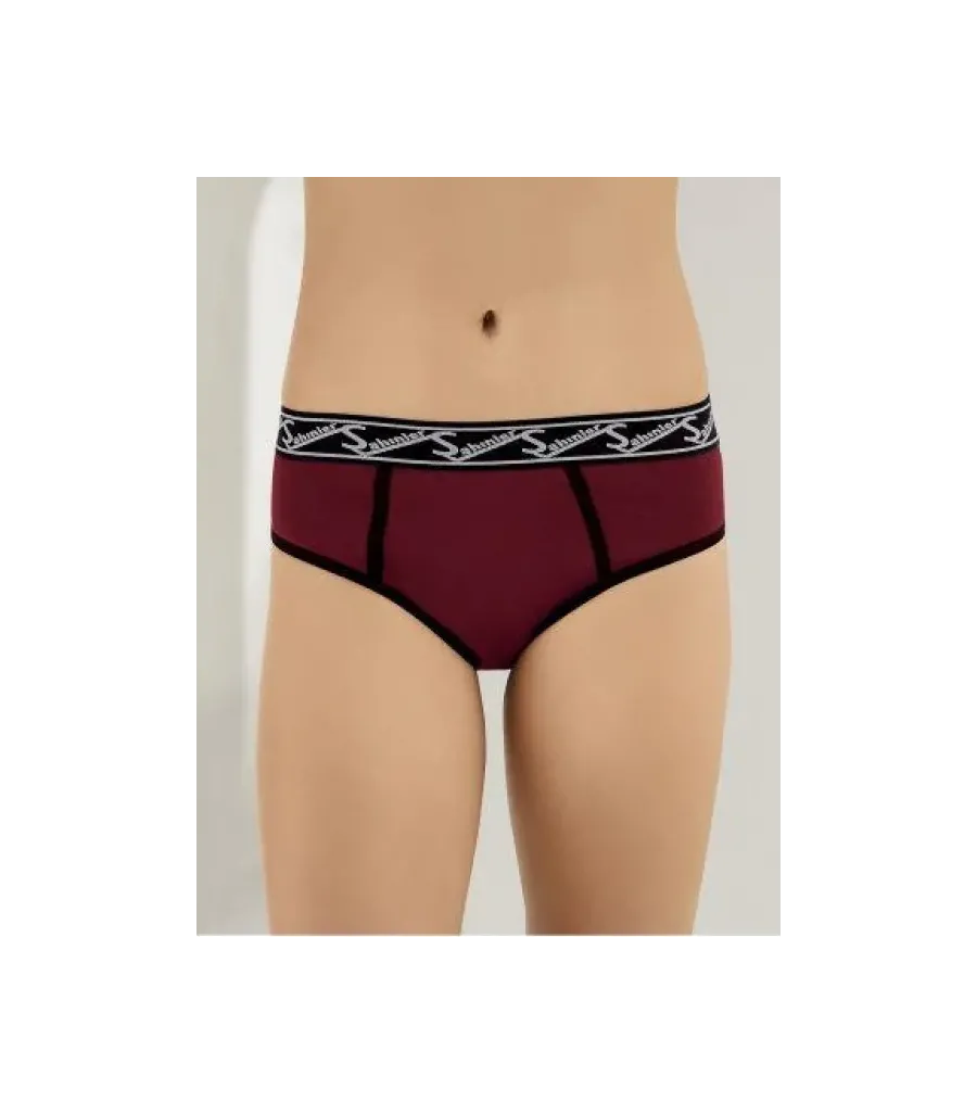 Şahinler Lıkralı Biyeli Slip Bordo ( 6 Lı Paket )