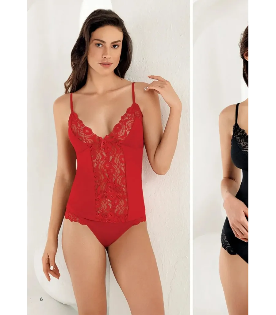 Şahinler 2 Li Tk - İp Askı Atlet + Bikini Slip Kırmızı