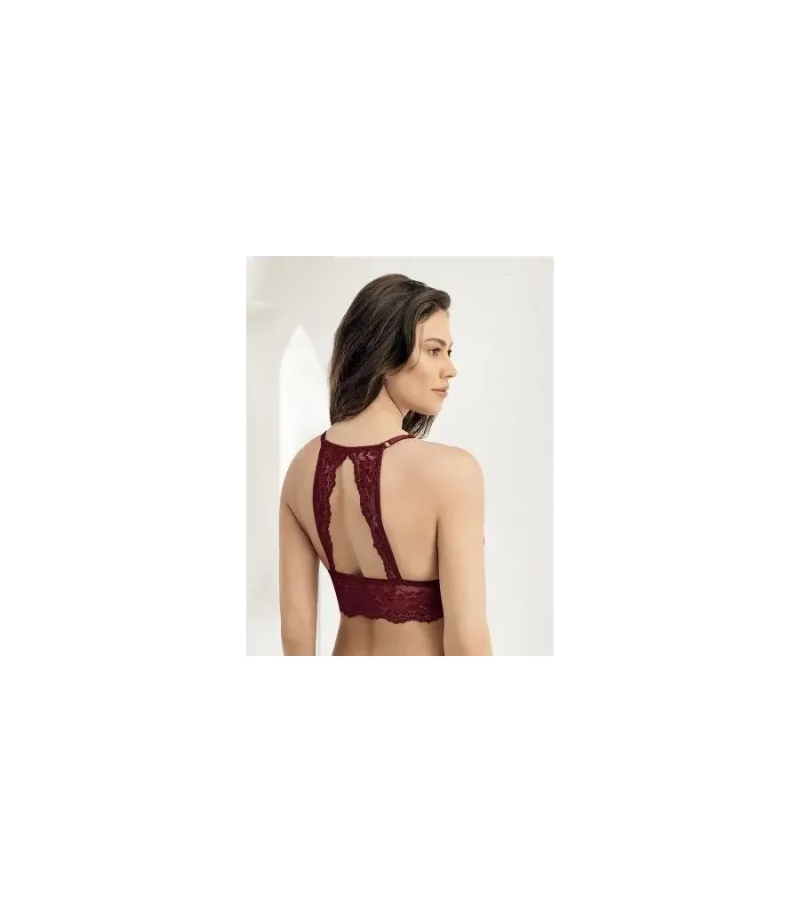 Şahinler Kaplı Bralet Desteksiz Sütyen Bordo