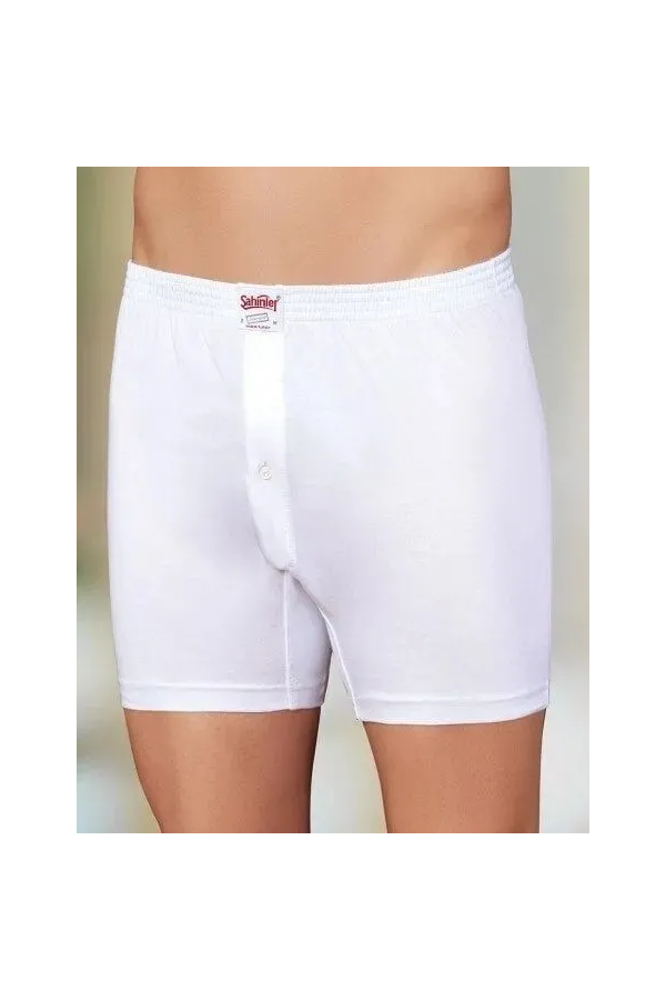 Şahinler Penye Boxer Şort Beyaz